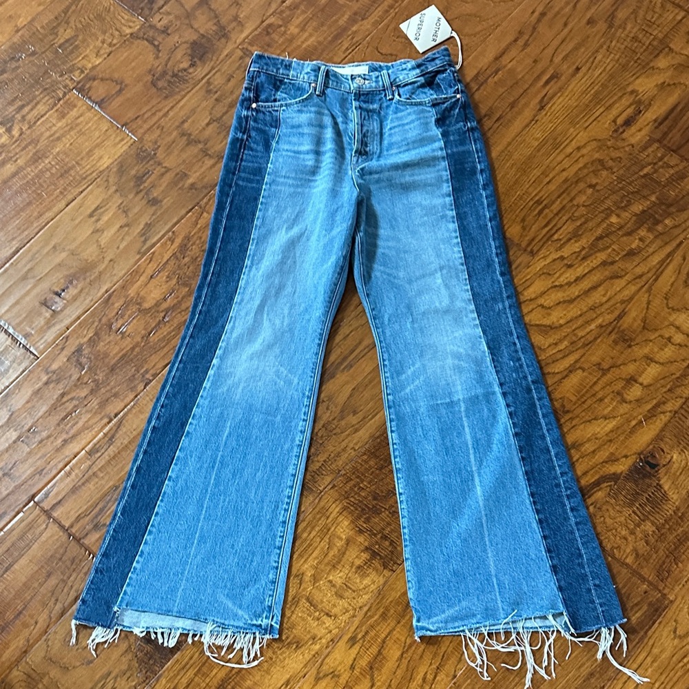 NWT Mother Tux Sidestepper Sneak Jeans sz 28